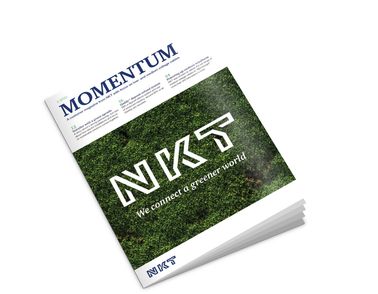 Momentum magazine cover nkt we connect a greener world