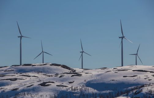 björnberget Nkt wind park windmill landscape snow